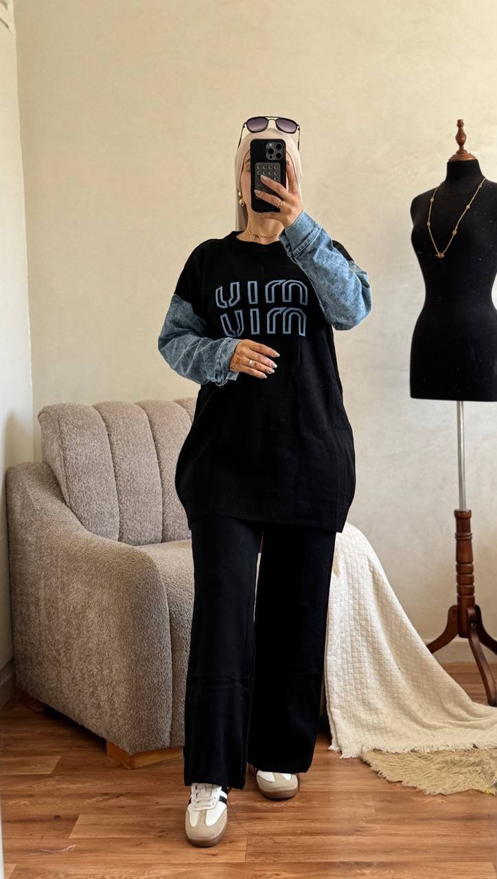 طقم نسائي أنيق من قطعتين بخيط تركي فاخر – جودة ممتازة وألوان زاهية – Image 6