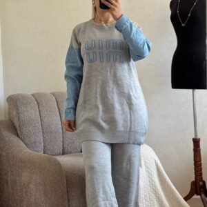 طقم نسائي أنيق من قطعتين بخيط تركي فاخر – جودة ممتازة وألوان زاهية